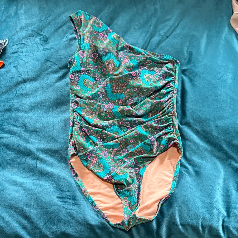 J Crew One Shoulder Swim Suit Size 4